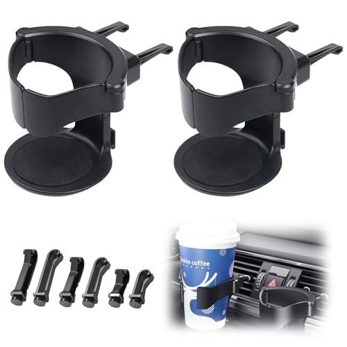 2 Pièces Porte Gobelet Voiture, Porte-Gobelet De Ventilation De Voiture, Support De Ventilation Réglable, Support de Bouteille pour Tasse à Café, pour Porte-Gobelets À Boissons Et À Café
