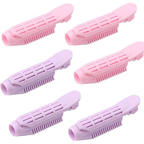 6 Pcs Hair Fluffy Clips Pink Purple Hair Curler Clips Hair Styling Clips Volumising Hair Root Clips for Hair Fluffy Styling Design Cover
