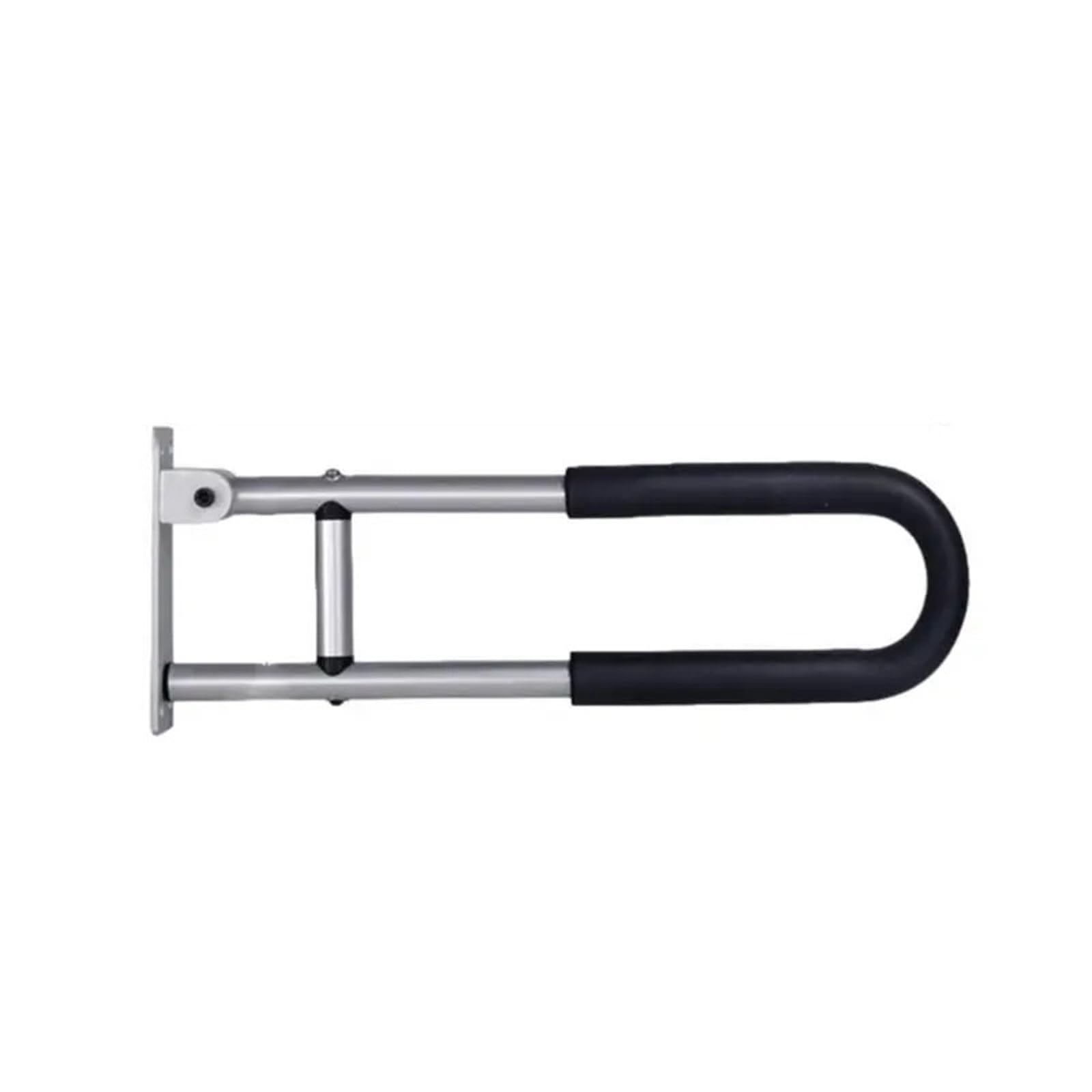 Padgcnor B Folding Athroom Toilet Gra Rail Handicap Gra Bars Sturdy Aluminum Alloy Handrails For Toilet Flip-Up U Shaped Support Rail Waterproof For Elderly(B)