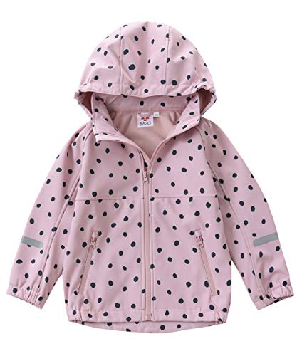 M2C Girls' Fleece Lined Softshell Hoodie Jacket Windproof Coat
