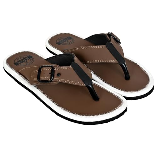 ALTEK Men Brown Flip Flop Slippers - Image 2