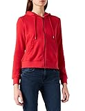 ONLY Women's ONLFEEL Summer L/S Zip Hood SWT Hooded Sweatshirt, Urban Red, M