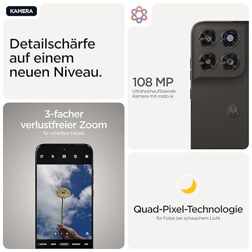 Motorola Moto g77 5G Smartphone 108-MP-Kamera 8-256GB Black Olive – Bild 2