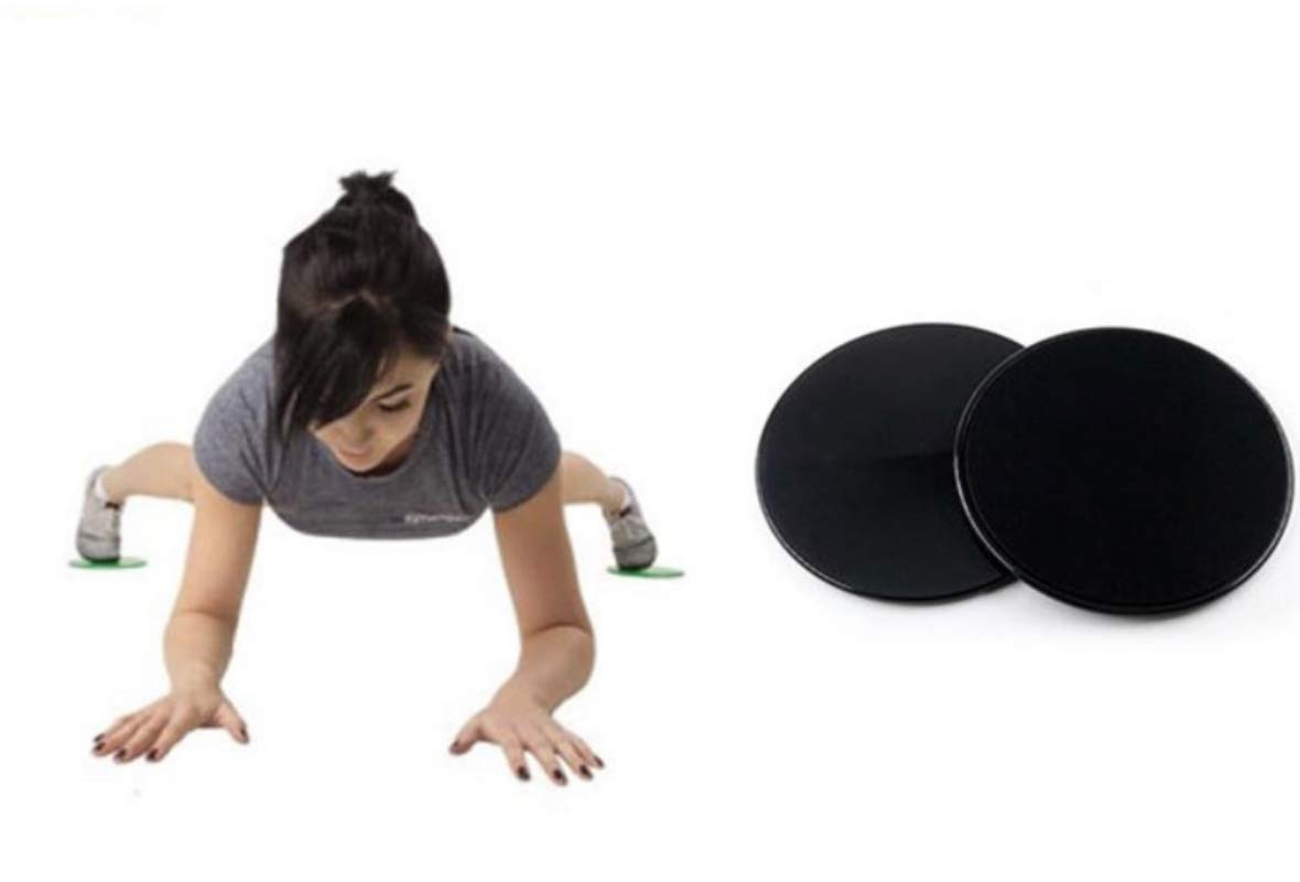 Yoga Pilates 2 Dischi Scorrevoli Fitness JG Global - Doppia Faccia Per Yoga, Pilates E Allenamento Casa Dischi Doppia Faccia - 6