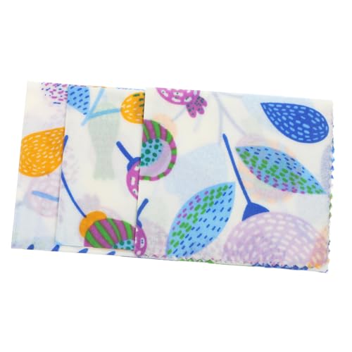 SAFIGLE 3pcs Eco-friendly Beeswax Food Wraps Reusable Non-toxic Natural for Bread Sandwiches Snacks