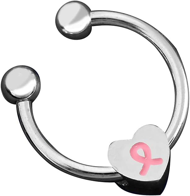 Fundraising For A Cause Pink Ribbon Awareness Heart Key Chain (1 Key Chain)
