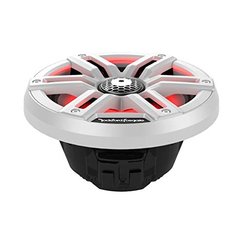 Rockford Fosgate M2-65 Color Optix 6.5” 2-Way Coaxial Multicolor Led Lighted Marine Speakers - White/Stainless (Pair) #TOP4