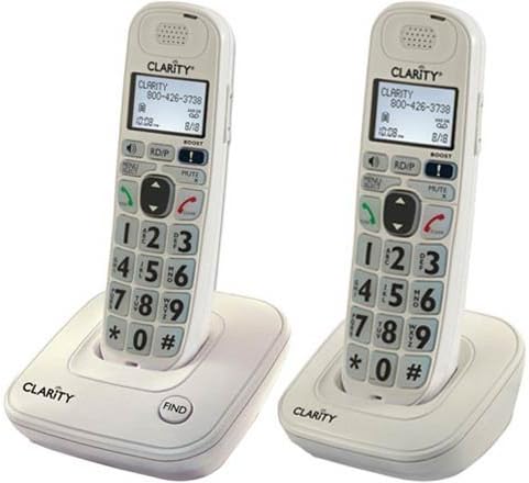 Miniatura 1 de Clarity D704 - Teléfono inalámbrico con pérdida de audición moderada con teléfonos expandibles D704HS (D704 con (1) D704HS)