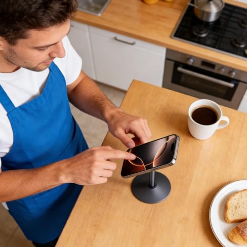 Soporte magnético para teléfono de escritorio acabado premium base robusta para smartphone 2