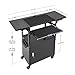 Outafurnia Upgraded Steel AV Cart – Adjustable Height, Locking Cabinet & Pullout Keyboard Tray – Rolling Media Cart with Power for Computers, Laptops, Projectors & Printers