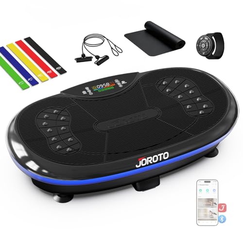 JOROTO 4D Vibration Plate Exercise Machine, 3-Motor App-Controlled High-Intensity Adjustable Speed Vibration Plate for Weight Loss & Lymphatic Drainage, Whole Body Shaker Workout Equipment for Women