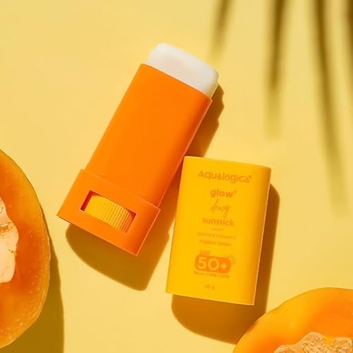 Aqua_Logica Glow+ Dewy Sunstick With Papaya & Vitamin C - 20G, Spf 30, Spf 50, All (Pack of 2)