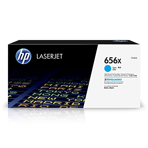 Toner HP 656X Cyan CF461X Cartouche LaserJet pour Imprimante Color LaserJet M653dn M652dn