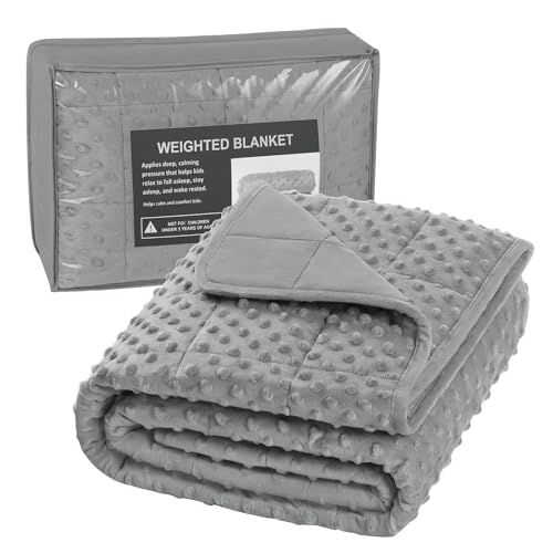 WOLTU Coperta Ponderata 105x150 cm, 4,5 kg, in Cotone e Peluche con Minky, Coperta Pesante Double-Face, Coperta...