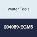 Walter Tools 204089-EGM5 Paradur HSS Machine Tap, Uncoated, 6 mm Shank Diameter, 0.8 mm Thread Length, 15 mm Cutting Length, 80 mm Overall Length, EGM5 Cutting Diameter