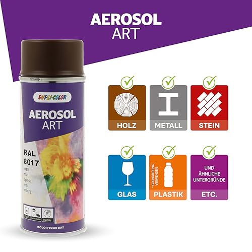 DUPLI-COLOR AEROSOL ART RAL 8017 Schokoladenbraun matt 400 ml - Sprühfarbe – Ansicht 4