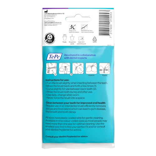 TePe Interdental Brush, Original, Purple, 1.1mm/ISO 6, 8pcs - Image 2