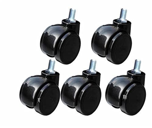 Roulettes pivotantes pour chaise de bureau et meubles en PU, lot de 5