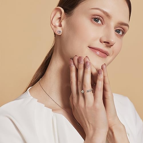 Woworama Silver Open Rings For Women Polished Dome Teardrop Ring Chunky Thick Statement Band Rings Adjustable Open Stackable Rings - White Gold thumb #6