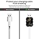 DiyGody 4 Stück Anti-Breaking Kabelschutz für iPhone Ladegerät, Niedliches Wellenförmiges Kabel mit Marmormuster Zubehör Schützen Ladekabel, Handys Ladekabel Mauskabel USB-Kabel