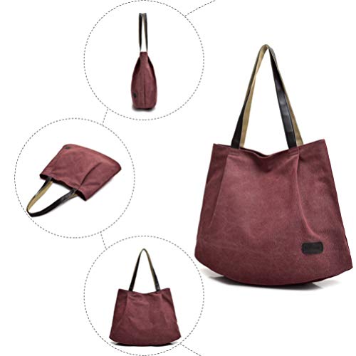 1 Unidade Bolsa De Lona De Grande Capacidade Bolsa De Praia De Lona Bolsas De Lona Um Ombro Bolsa De