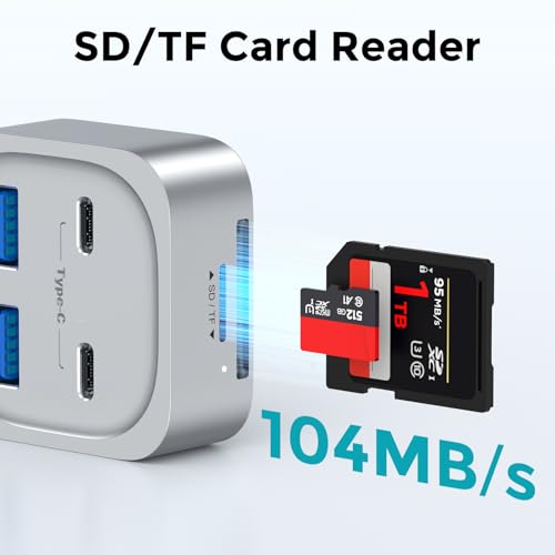 NEWQ Mac mini M4 ハブ、6-in-1 フロントアクセスドッキングステーション の商品画像 7