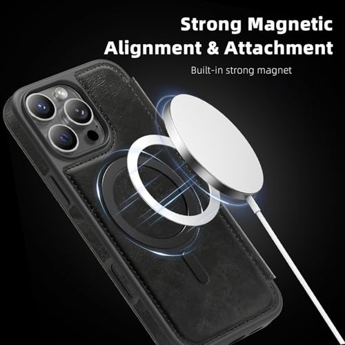 Étui cuir iPhone 14 Pro MagSafe clapet élégant protection - 3
