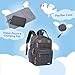iniuniu Diaper Bag Backpack, 4 in 1 kit Large Unisex Baby Bags for Boys Girls, Waterproof Travel Back Pack with Pouch, Washable Changing Pad, Pacifier Case and Stroller Straps, Dark Gray