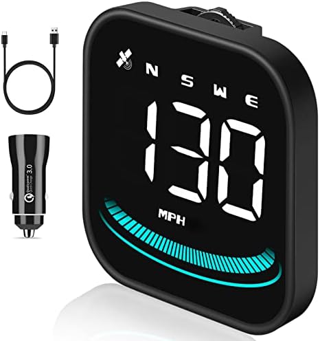 AkaBane Digital GPS Speedometer Heads up Display 2.2" Car HUD, with Speed MPH, Compass Direction, Overspeed Alarm, Fatigue Driving Reminder, for All Vehicle