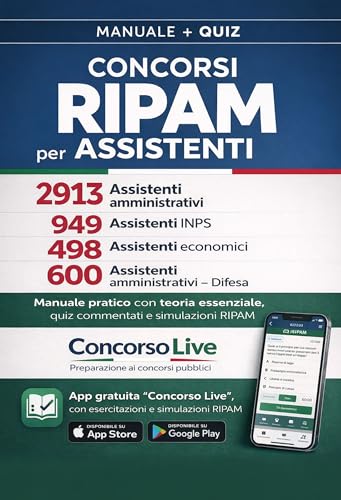 Guida Pratica ai Concorsi Ripam Per Assistenti Amministrativi ed Economici : Preparazione tecnica, schematica e orientata a quiz e prove d'esame