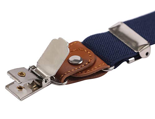 Suspenders for Boys Men's & Bow Tie Set Adjustable with Strong Clips2