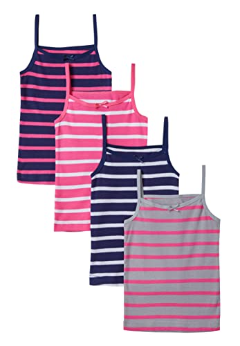 Sportoli Girls Ultra Soft 100% Cotton Tank Top Tagless Cami Undershirts (4 Pack)