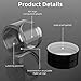 Patelai 4 Pieces Round Wide-mouth Leak Proof Plastic Container Jars with Lids for Travel Storage Makeup Beauty Products Face Creams Oils Salves Ointments DIY Making(2 Ounce,Black)
