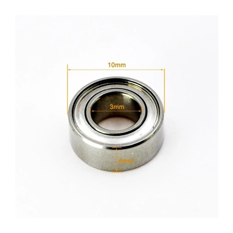 Rodamientos de Bolas de Ranura Profunda, Rodamiento cerámico híbrido S623 Acero Inoxidable 623 3x10x4 mm Pesca giratoria(2Pcs)