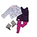 Produktbild Our Generation 44463 Jacke mit Blumenmuster und Minikleid für Puppen, 18 inch / 46 cm
