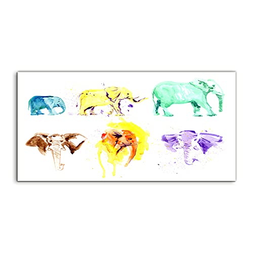 Cadre Acryl Art Elephants Watercolors pour Créer une Ambiance Zen dans la Chambre