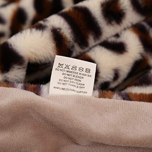 STYHO Luxury Fur Throw Snuggly Warm Blanket Soft Leopard Print Stylish Mink Faux Fur Throws Blankets for Sofa Bedroom 130 x 160cm