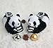 Onmygogo Fuzzy Animal Slippers for Toddler and Little Kids Christmas Slippers for Boys Girls (Little Kid Size 10-12, panda)