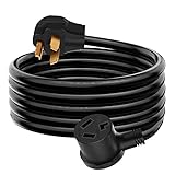 10 FT Dryer 3 Prong Extension Cord, 10 Feet N10-30P to N10-30R Power Cable for Level 2 EV Charging,...