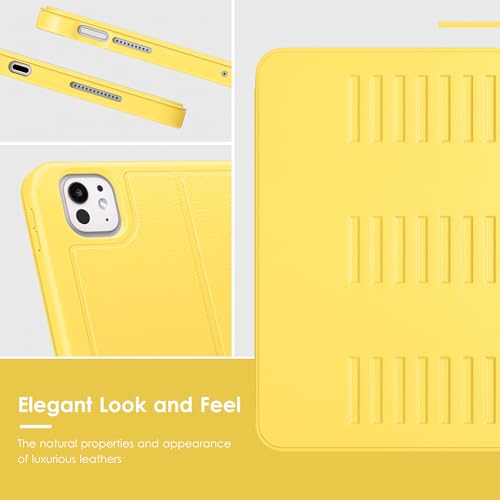 Étui iPad Pro 11 M4 M5 jaune VIKESI avec support multi-angle et porte-crayon - 6