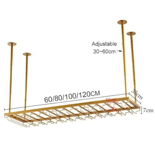 Porte-bouteilles de plafond réglable pour optimiser les petites cuisines - 8