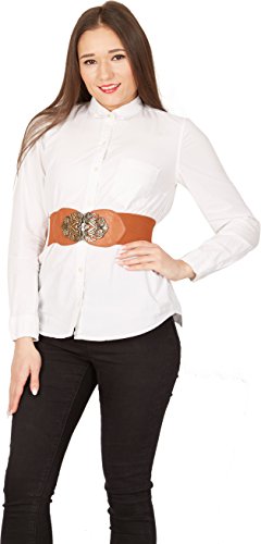 BlackButterfly 3 Inch Wide Waspie Elastic Vintage Buckle Waist Belt3