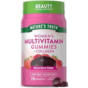 Womens Multivitamin Gummies Plus Collagen & Biotin | 70 Count | Non-GMO & Gluten Free Supplement | By Nature’s Truth
