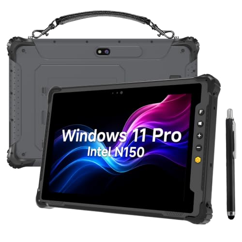 ONERugged M10N Rugged Tablet, 10,1" Windows 11 Pro Industrie-Tablet, 1000 Nits sonnenlichttaugliches Display, Intel N150, 8GB+128GB, 4G LTE, GPS/NFC, IP65 Schwerlast-Outdoor-PC für den Außeneinsatz