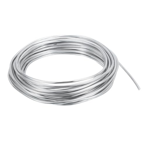 PATIKIL 4mm Bonsai Training Wire, 1 Roll Floral Wire Stems Anodized Aluminum Tree Wire 32.8 Feet Total for Gardening Branch Fixing, Silver