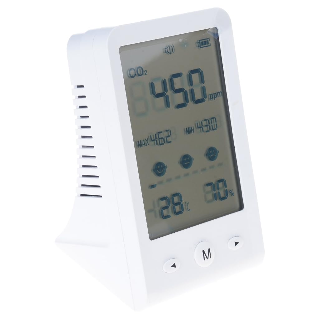 Medidor de CO2 para interiores, monitor de CO2 para analizador de temperatura y humedad en la oficina en casa