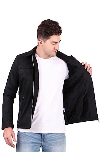 Image of Leather Retail Men's Suede Faux Leather Jacket