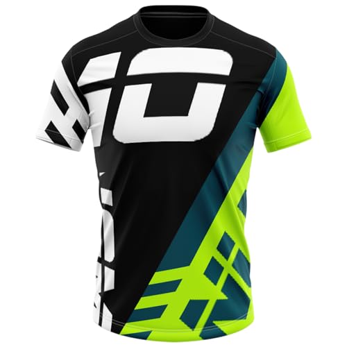 NUNOMO MTB Trikot,Herren Mountainbike TrikotHerren Radtrikot Fahrradtrikot Kurze, Motocross | MX MTB Mountainbike,Shirt Downhill Fahrrad Jersey Kurze Ärmel Radtrikot (Type-1,6XL)