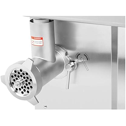 Royal Catering RCFW-300PRO Fleischwolf elektrisch 300 kg/h Edelstahl 550 W Rücklauf Fleischereibedarf – Bild 3