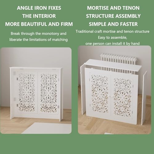 Mueble para cubrir radiador moderno en salones y pasillos familiares 2